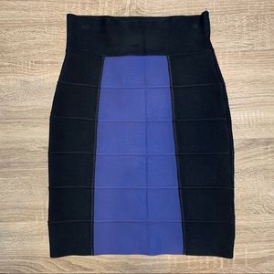 BCBG Blue Bandage Skirt sz S